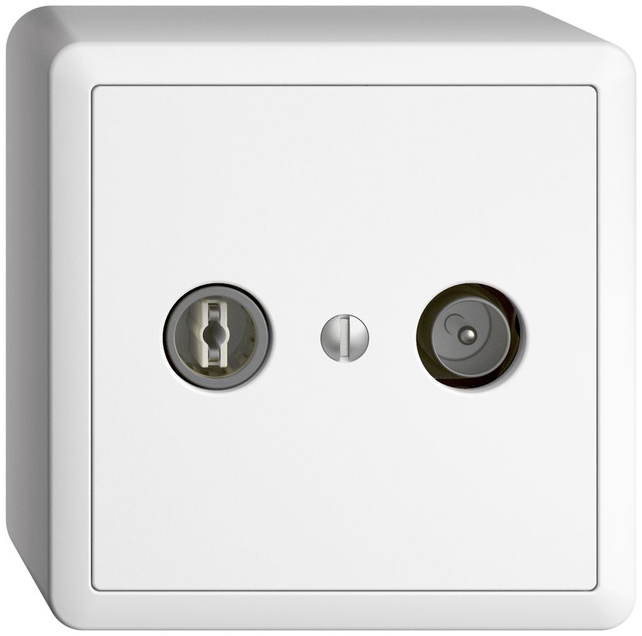 Prise TV-R AP EDIZIOdue 4dB blanc à large bande 5…2000MHz, FX54