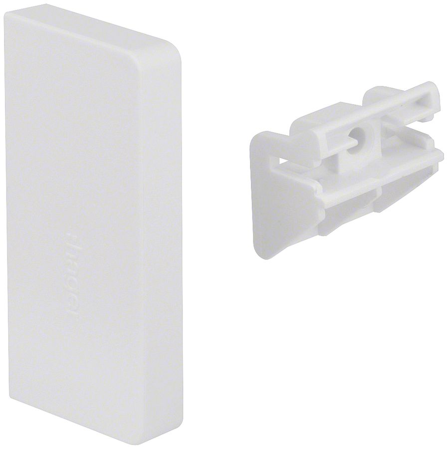 Embout de fermeture Hager pour SL20055 blanc pur avec lèvre flexible