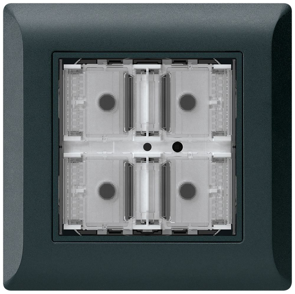 Poussoir KNX ENC KLI p.4×touches 4×points actionnables LED noir