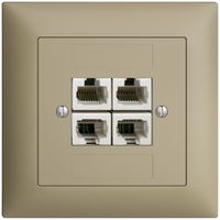 Presa INC 4×RJ45/u 4P sep. EDIZIOdue sand ITplus