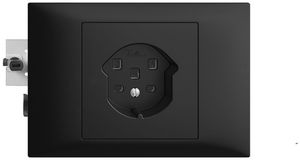 EB-Steckdose EDIZIOdue T25 16A schwarz, 53mm mit Steckklemme