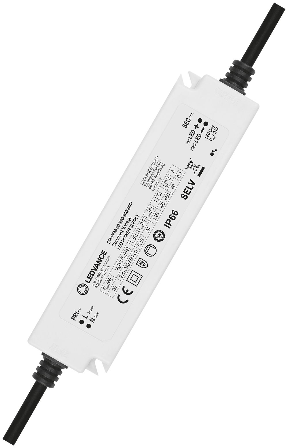 LED-Konverter LDV PERFORMANCE, 24V 30W 148×40×32mm IP66