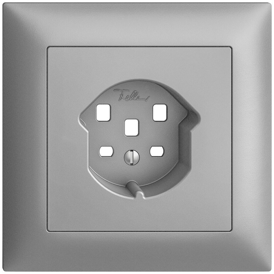 Frontset EDIZIOdue silver 88×88mm 1×T25