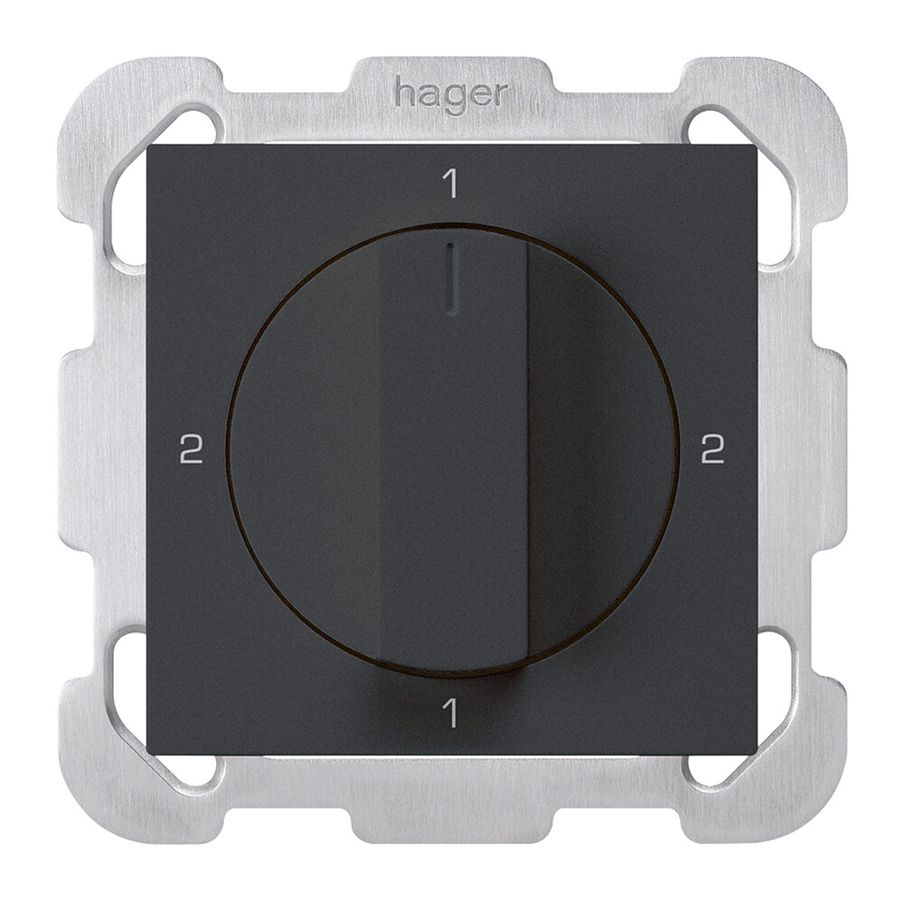 Interruttore rotativo INC kallysto 3/1L nero con manopola