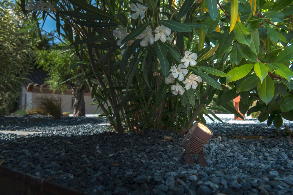 LED-Spiessleuchte SLV SPIKE, 6W, 3000K, 400lm, IP55, 40°, rostfarbig