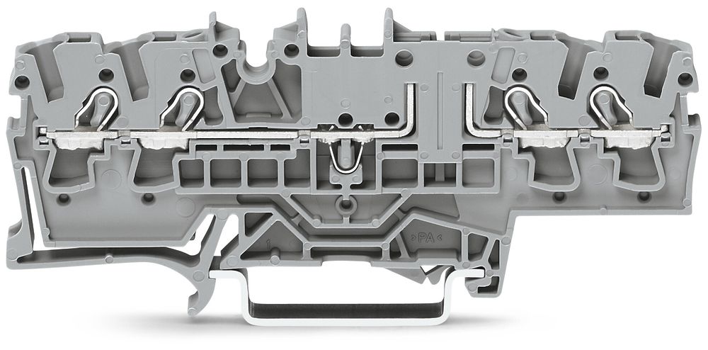 Durchgangsklemme WAGO TopJob-S 2.5mm² 4L grau konturengleich