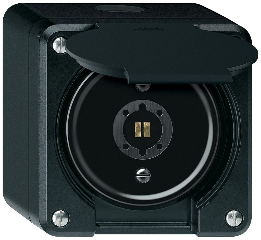 AP-Schlüsselschwenktaster robusto 2P 2NO 20A 250V 86×86mm schwarz