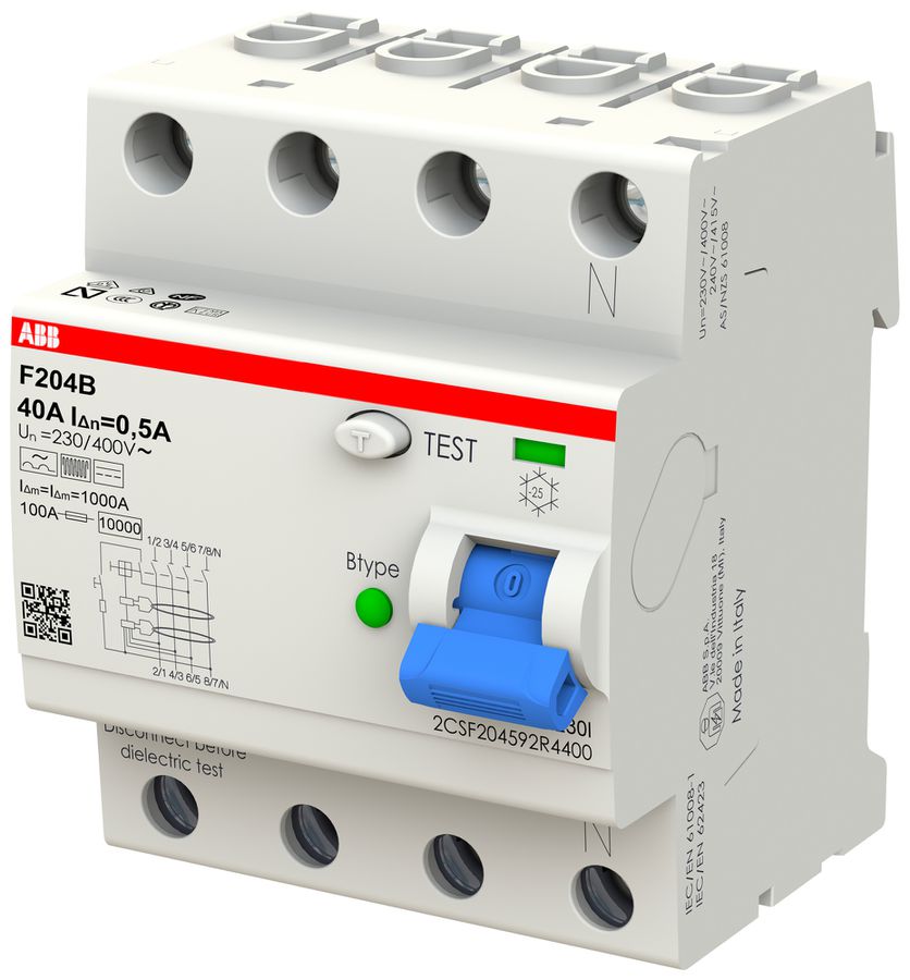 Interruttore differenziale ABB proM compact 4P 40A 500mA tipo B legger.ritardato