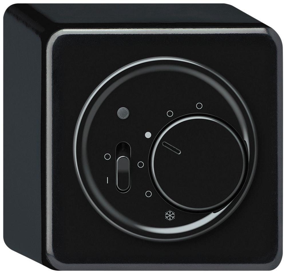 Termostato ambiente AP origin con interruttore 230VAC 5…30°C 10A nero