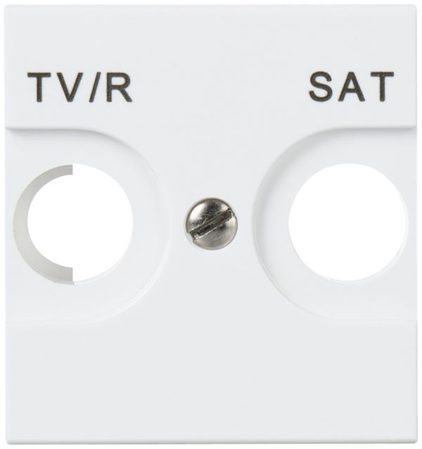 Plaque frontale MOS TV/FM/SAT blanc 2 modules