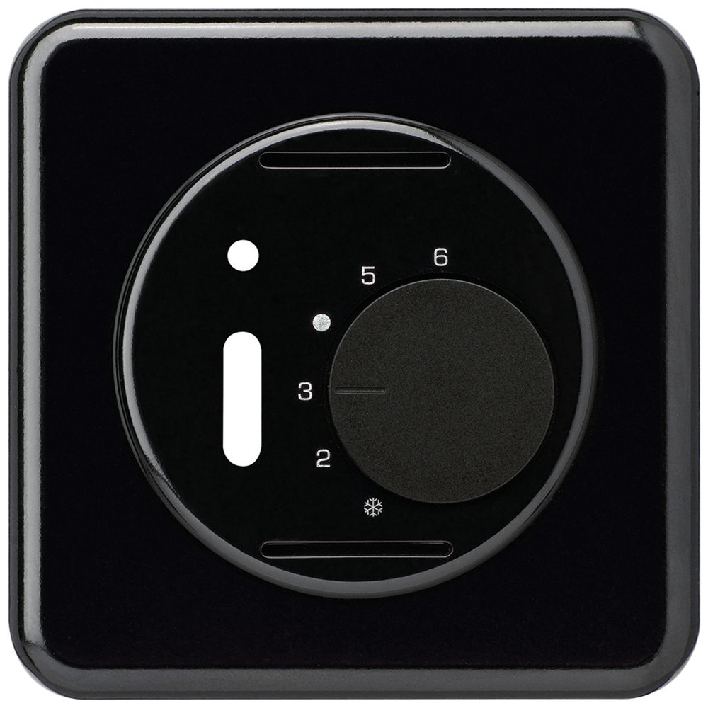 Kit frontale INC BASICO nero per termostato ambiente con interruttore
