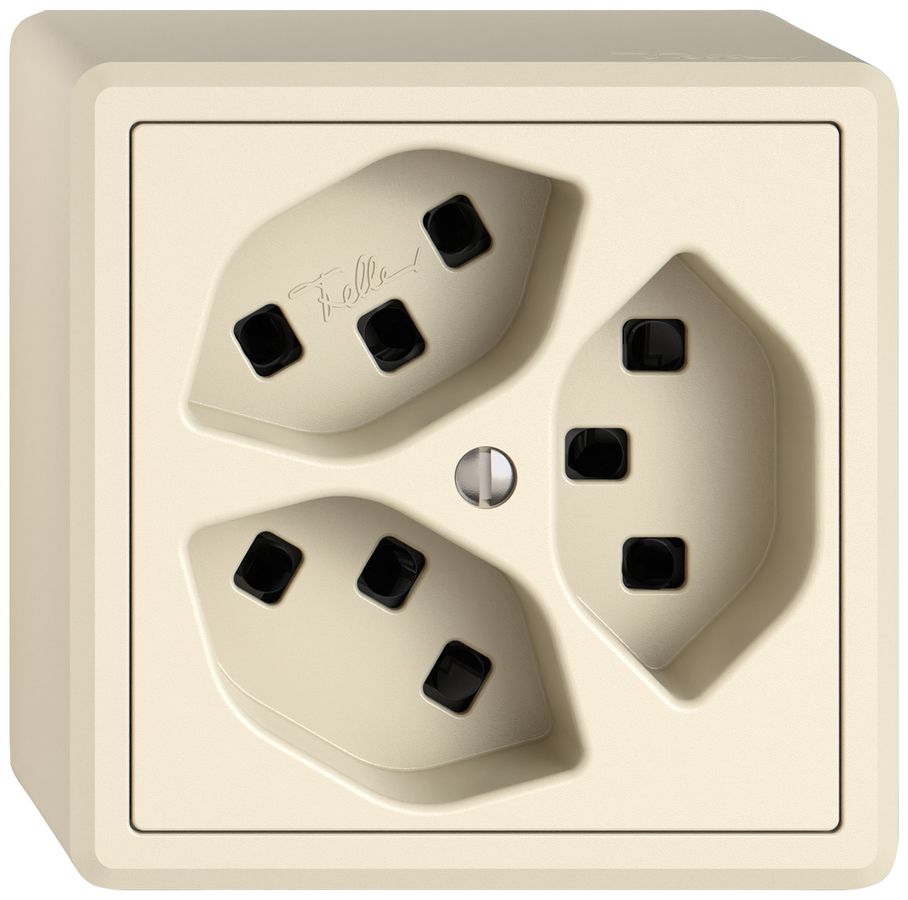 Prise AP EDIZIO.liv SNAPFIX® 3×T23 cr