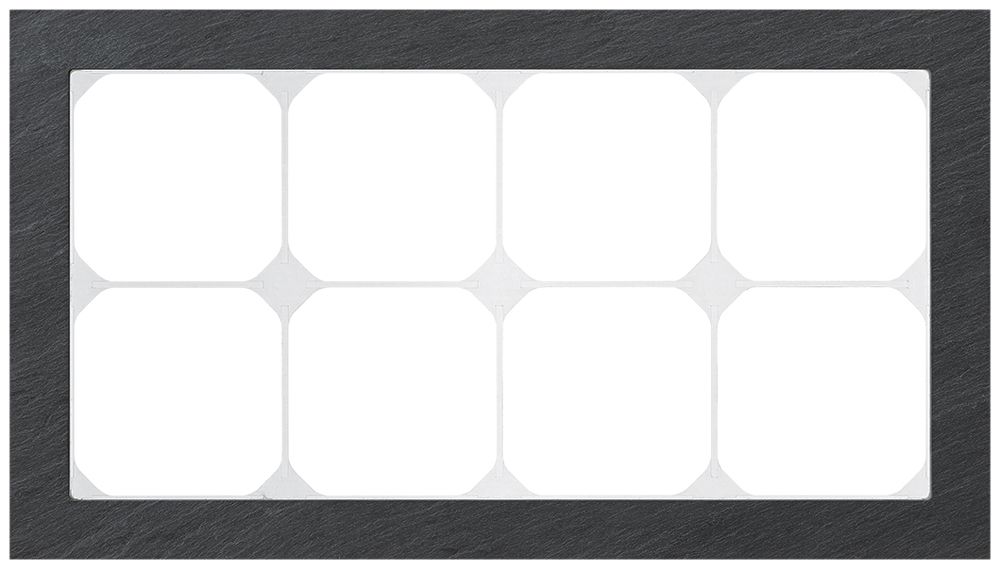 Abdeckrahmen KAL.art 2×4 154×274mm Schiefer schwarz