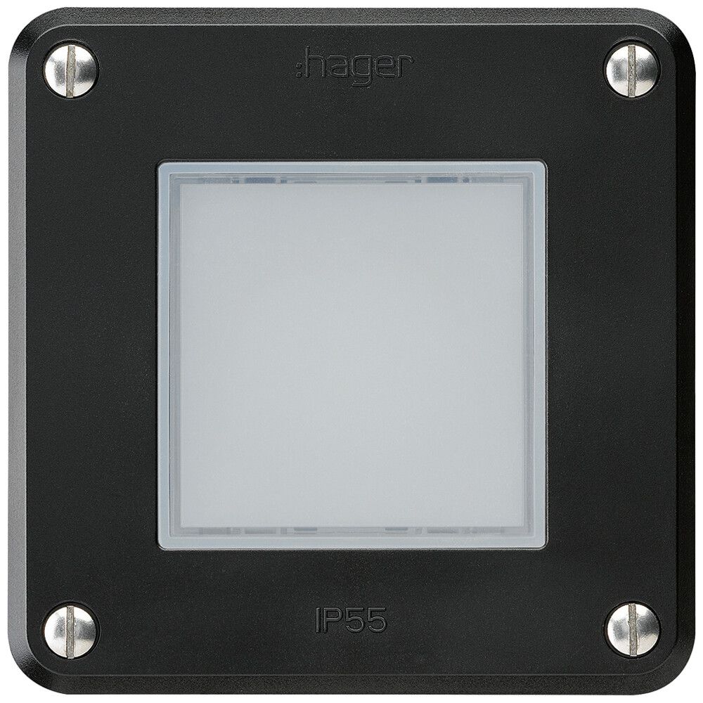 Lampada LED INC robusto C IP55 nero LED bi