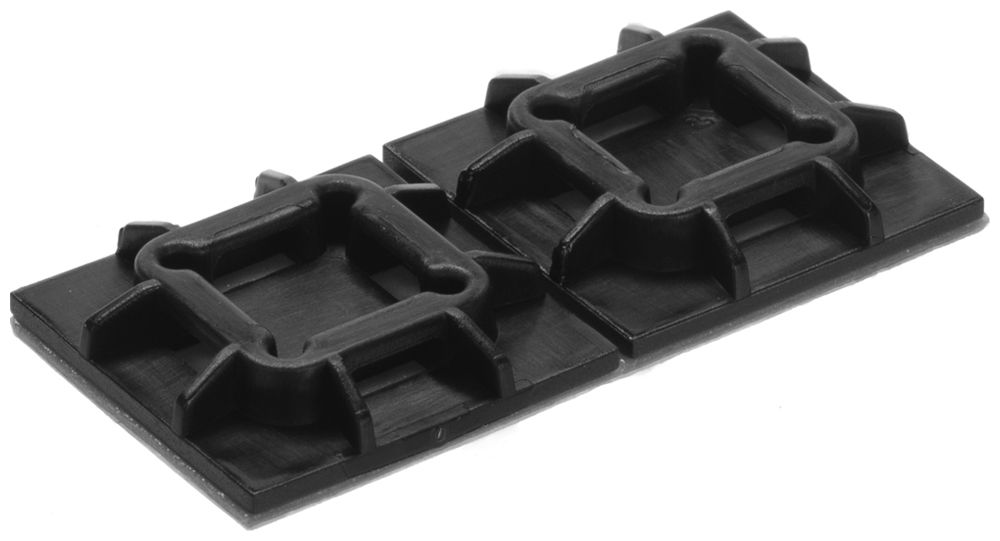 Klebesockel für Kabelbinder 19.1×19.1mm UV+hitzebeständig, VHB Kleber, schwarz