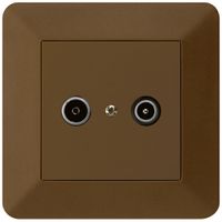 Prise de passage ENC kallysto.trend R/TV 23dB brun