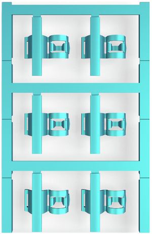 Marcatore di conduttore Weidmüller MultiCard SFC p.Ø3.5…7mm 30×12.5mm PA66 blu