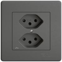 Prise ENC EDIZIO.liv SNAPFIX® 2×T13 1×S grf