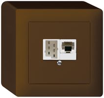 AP-Dose kallysto 1×RJ45u+1×TT83 braun
