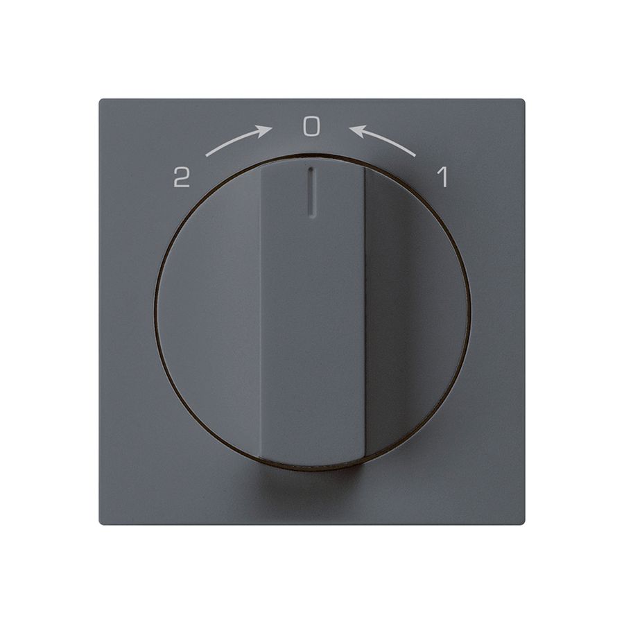 Schwenktaster 1->0<-2 anthrazit kallysto mit Drehgriff