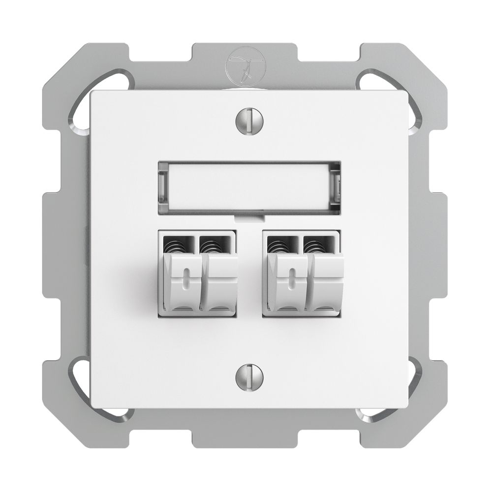 UP-Audiodose Push Type EDIZIOdue FM, 2×, Beschriftungsset, weiss
