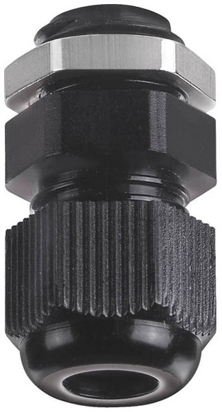 Kabelverschraubung WERMA, M12×1.5 mit Mutter, für Signalsäule, schwarz