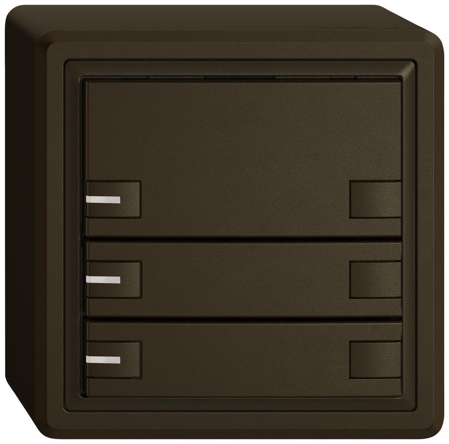 Pulsante universale AP EDIZIO.liv UNI SNAPFIX® 12…48V c.LED blu 3× com.2T ma