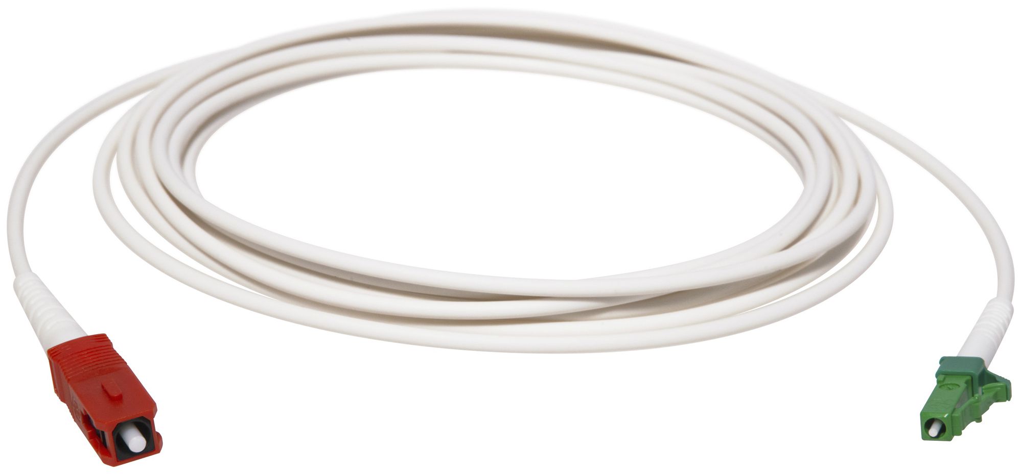 Patchkabel LWL Ceconet FTTH XGS-PON, LC/APC ↔ SC/UPC, G.657.A2/B3 1×OS2, 2m