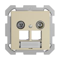 UP-Multimediadose EDIZIOdue FM EASYNET 4dB, f.2×RJ45 S-One, vanille
