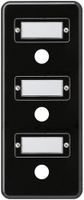 UP-Abdeckplatte basico 3×1 16+16+16mm schwarz
