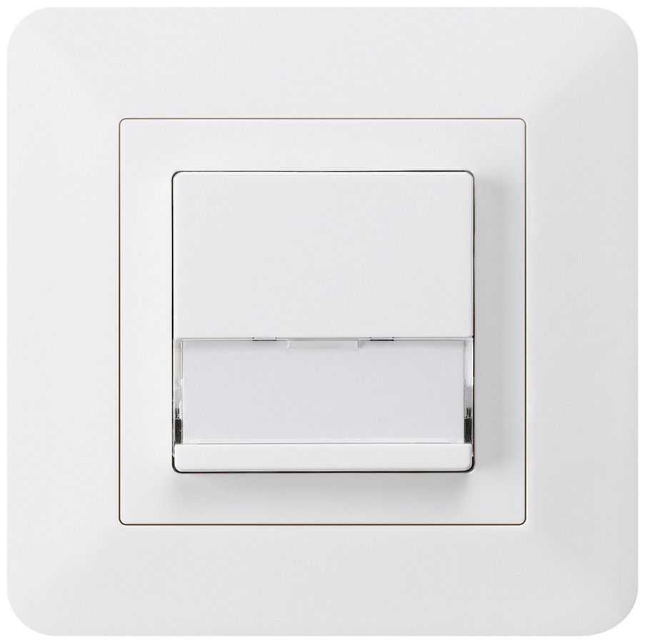 Poussoir de sonnerie ENC avec porte-étiquette A/1L kallysto.trend blanc