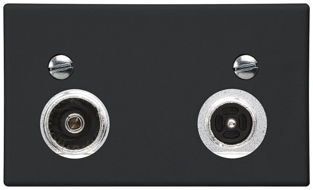 FLF-Antennendose Hager R-TV 19dB 2GHz schwarz