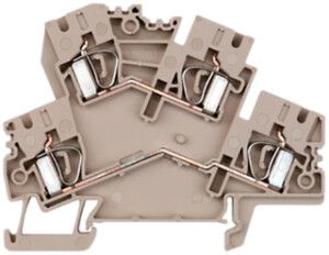 Borne multi-étage Weidmüller ZDK 4-2 connexion à ressort 4mm² 2 étages beige