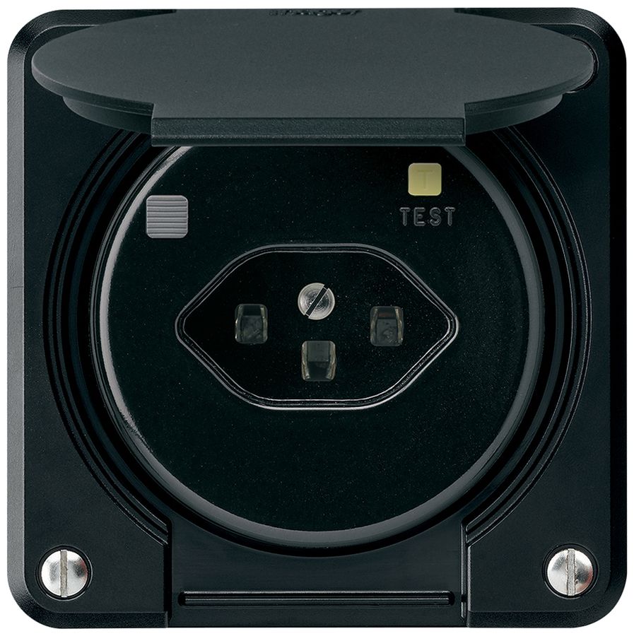 FI-Steckdose robusto A T23 30mA schwarz