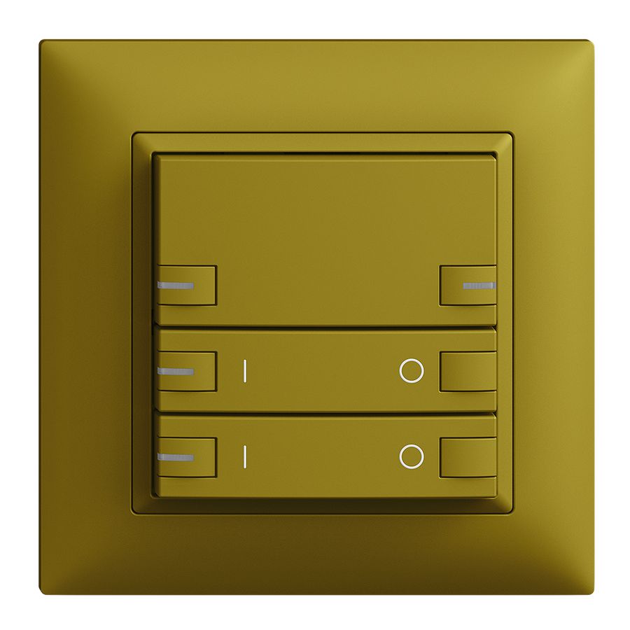 Kit frontal ENC EDIZIOdue zepAIR ON/OFF 2C sans marquage avec LED olive