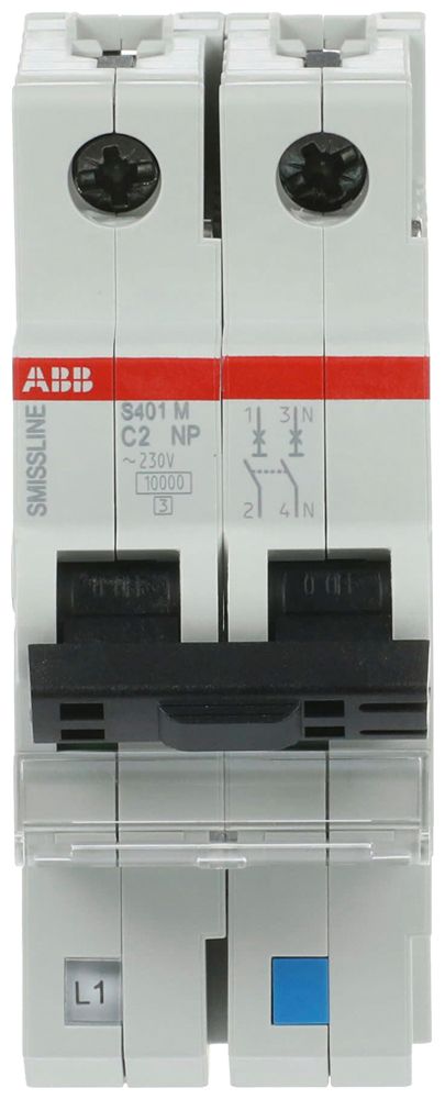 Disgiuntore SMISSLINE TP S 2×2A C 10kA NP