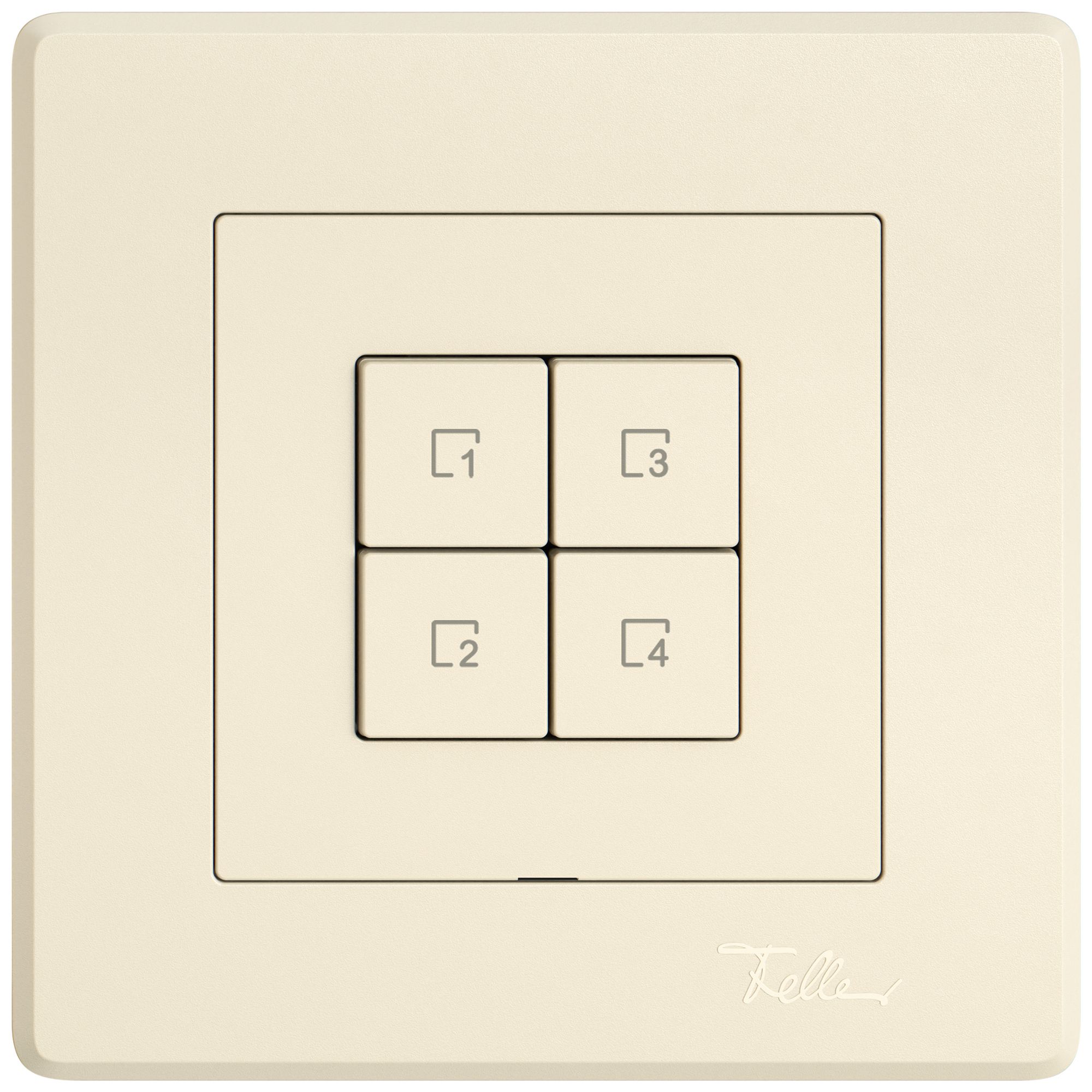 Poussoir scènes ENC EDIZIO.liv Wiser SNAPFIX® 4 scènes 4 touches WLAN cr