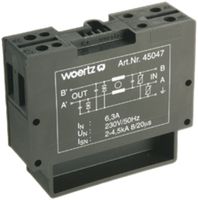 Schutzleiter-Reihenklemme Woertz 4mm² Schraubanschluss Direktmontage schwarz