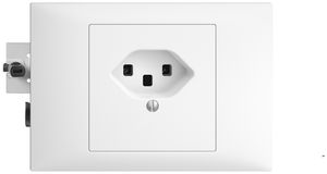 EB-Steckdose EDIZIOdue T23 16A weiss 53mm, Schraubklemmen