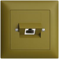 UP-Dose 1×RJ45/u 4P ITplus EDIZIOdue olive