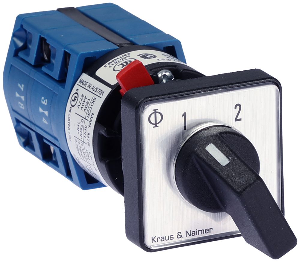 EB-Umschalter K&N CG4.A221.FS2, 10A/400V 2L 30×30mm "1-2"