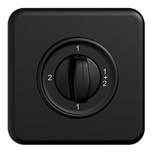 UP-Drehschalter STANDARDdue 1/1L schwarz mit Drehgriff