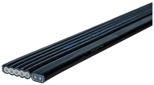 Flachkabel Woertz Combi 5×2.5+2×1.5mm² halogenfrei schwarz Cca