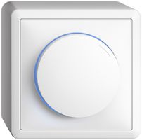 AP-Drehdimmer EDIZIOdue 40…600W beleuchtet, Phasenanschnitt weiss