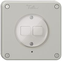 Interrupteur à poussoir NEVO Wiser SNAPFIX® a.stat.secondaire 2T 2A gris clair