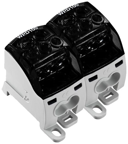 Bloc de distribution WM WPD 205 1P 214A 2×entr 10×sort 1.5…25mm² 1.5…35mm²