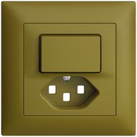UP-Frontset EDIZIOdue T23 olive 88×88mm für Kleinkombi