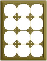 Abdeckrahmen EDIZIOdue 4×3 olive
