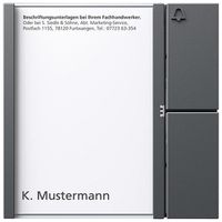 Module de touches Siedle, a.porte-étiquette 1 touche d'appel a.symb.sonnerie gr