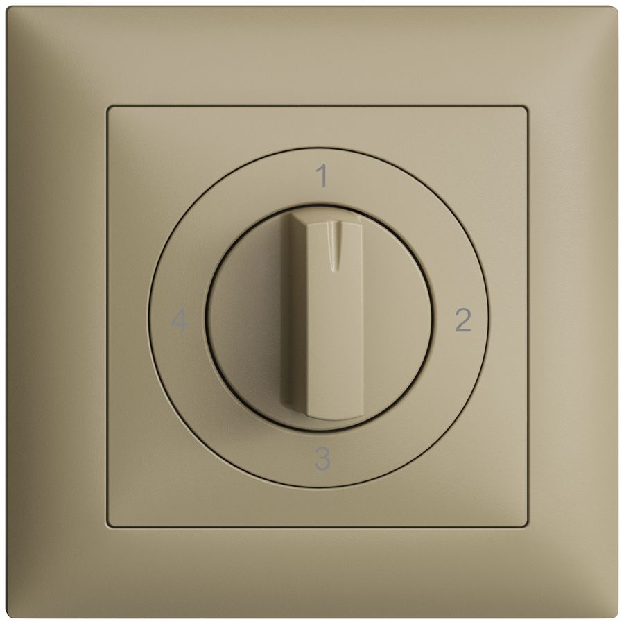 Frontset EDIZIOdue 1-2-3-4 sand 88×88mm für Drehschalter